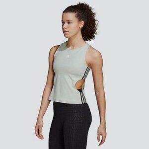 Adidas HYPERGLAM FITTED TANK TOP WITH CUTOUT DETAIL